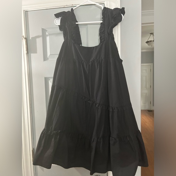 Anthropologie En Saison Black Tiered Ruffle Dress - 1X - Picture 5 of 5